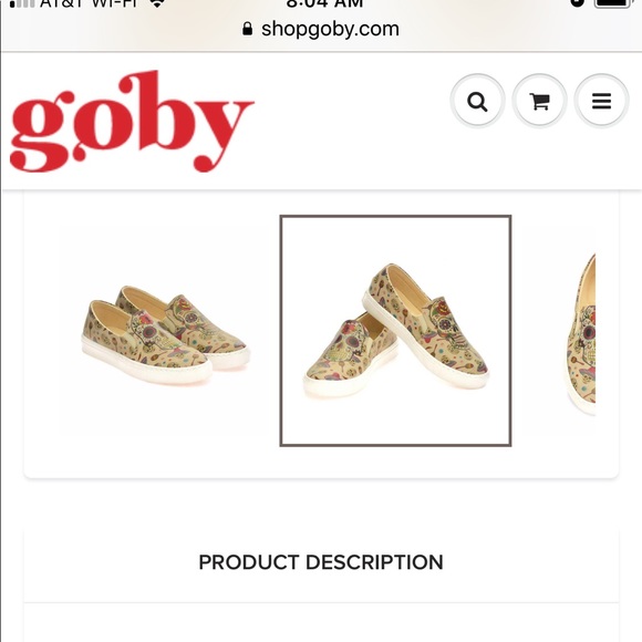 Awesome Goby brand skull slip-ons. NIB $45. - Picture 4 of 8